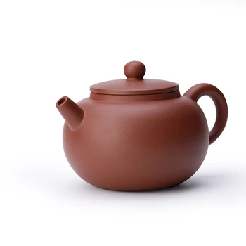 

Guan Fu Museum Purple Gold Sand And Profit Dark-red Enameled Pottery Teapot Yixing Raw Ore Old Material Clear Cement Manual