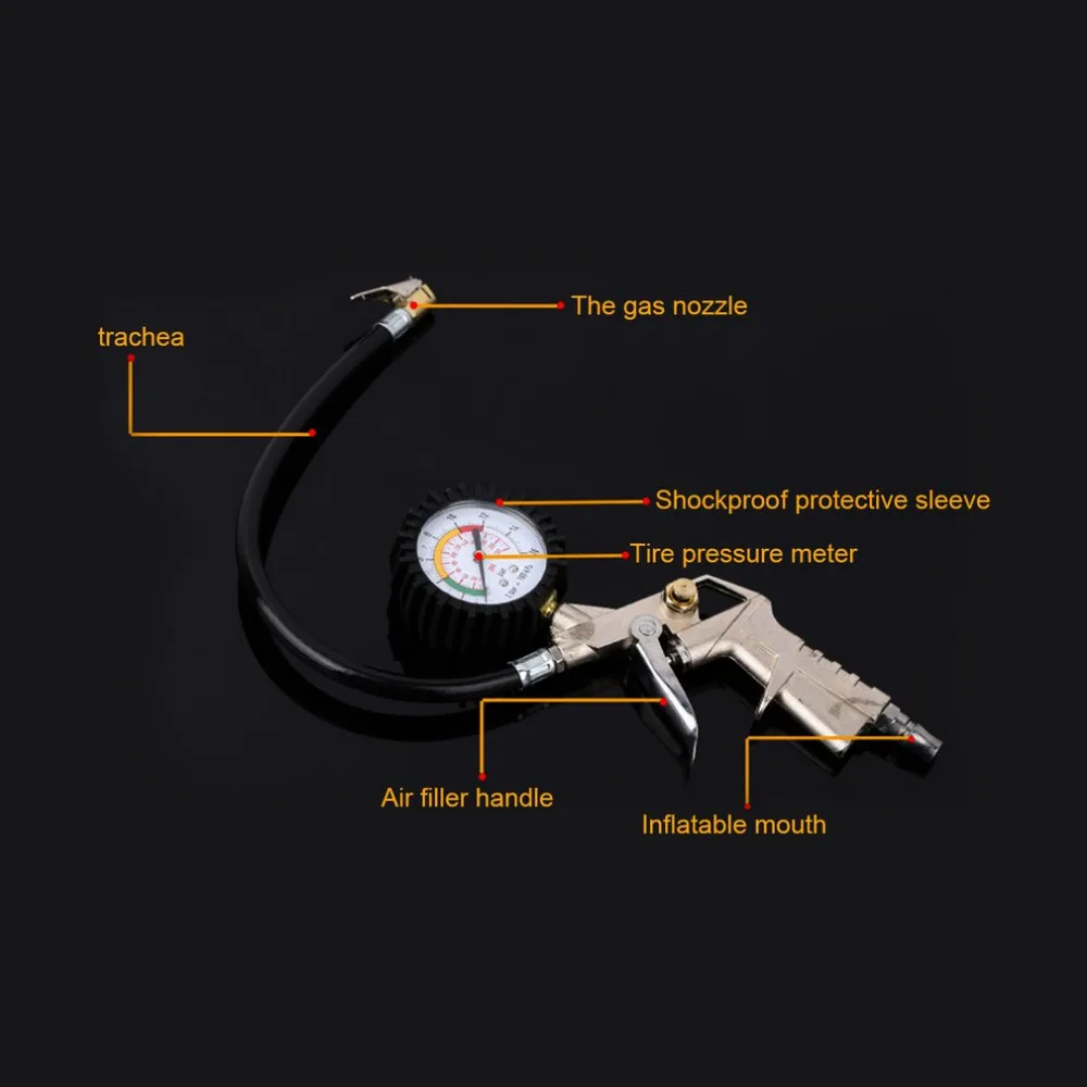 Multifunctional Tyre Pressure Gauge Digital Tire Pressure Gauge Tire Repair Tools For Car Motorcycle Motor Vehicle Drop Shipping