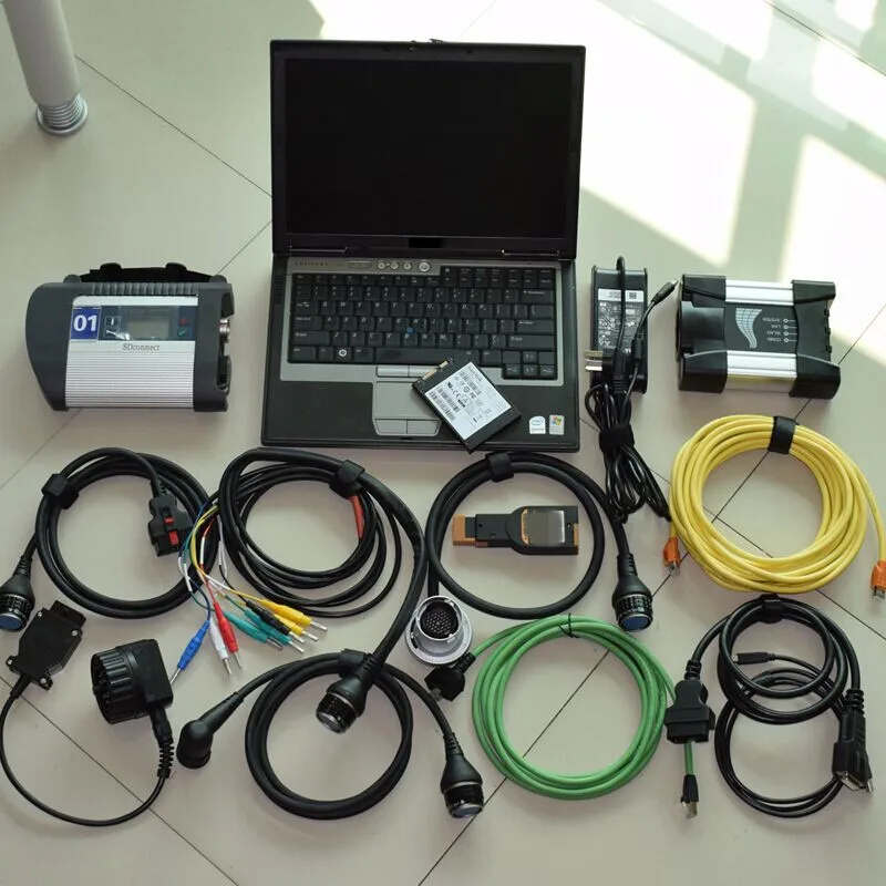  20199 für bmw icom nächsten mb star c4 + laptop d630 4g neueste software 2IN1 super ssd diagnose be