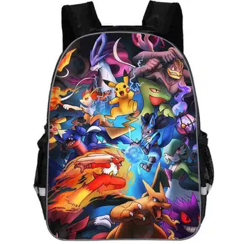 

Hot Anime Pokemon Backpack Boys Girls School Bags Children Pikachu Backpack for Teenagers Kids Gift Backpacks Schoolbags Mochila