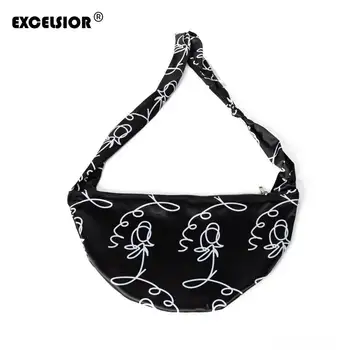 

EXCELSIOR Women Bag 2020 Summer Luxury Polyester Fashion Simple Dumplings Messenger Hobos Bag Designer Purses And Handbags