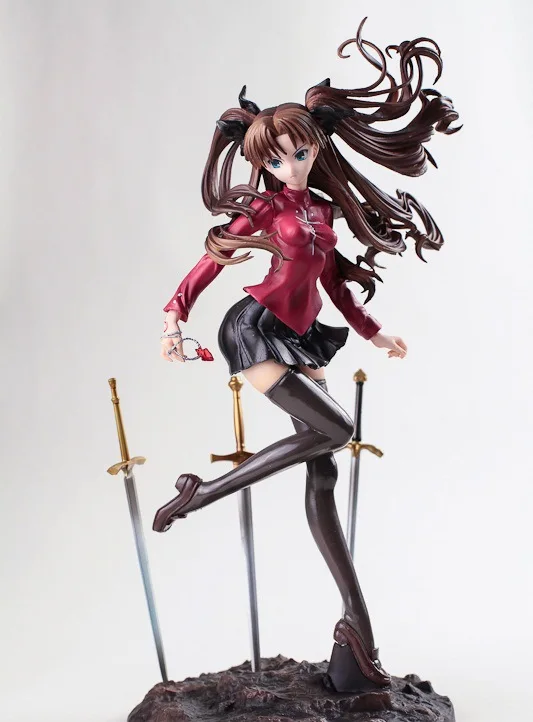 Фигурка Fate Stay Night tohsaka Rin аниме модель куклы украшение ПВХ Классическая коллекция Статуэтка детские игрушки 25 см