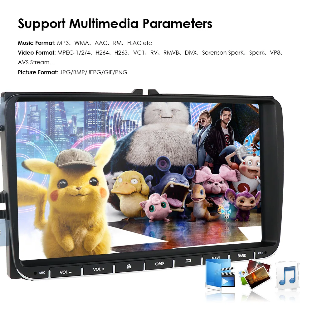 Best Android 9.0 QuadCore Car multimedia GPS for Volkswagen VW Skoda Octavia golf 5 6 touran passat B6 jetta polo tiguan player audio 4