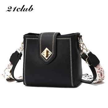 

21CLUB Brand Small Casual Thread Flap Ladies Shoulder Bags Shopping Party Purse Fashion Hotsale Women Crossbody Messenger Bags
