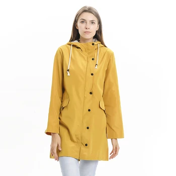 

Harajuku Windbreaker Solid Color Female Overcoat Women Trench Coat 2020 Spring Autumn Causal Long Sleeve Hooded Trench Coat