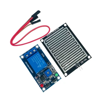 

Rain water sensor module + DC 5V 12V Relay Control Module Rain Sensor Water Raindrops Detection Module for Arduino robot kit