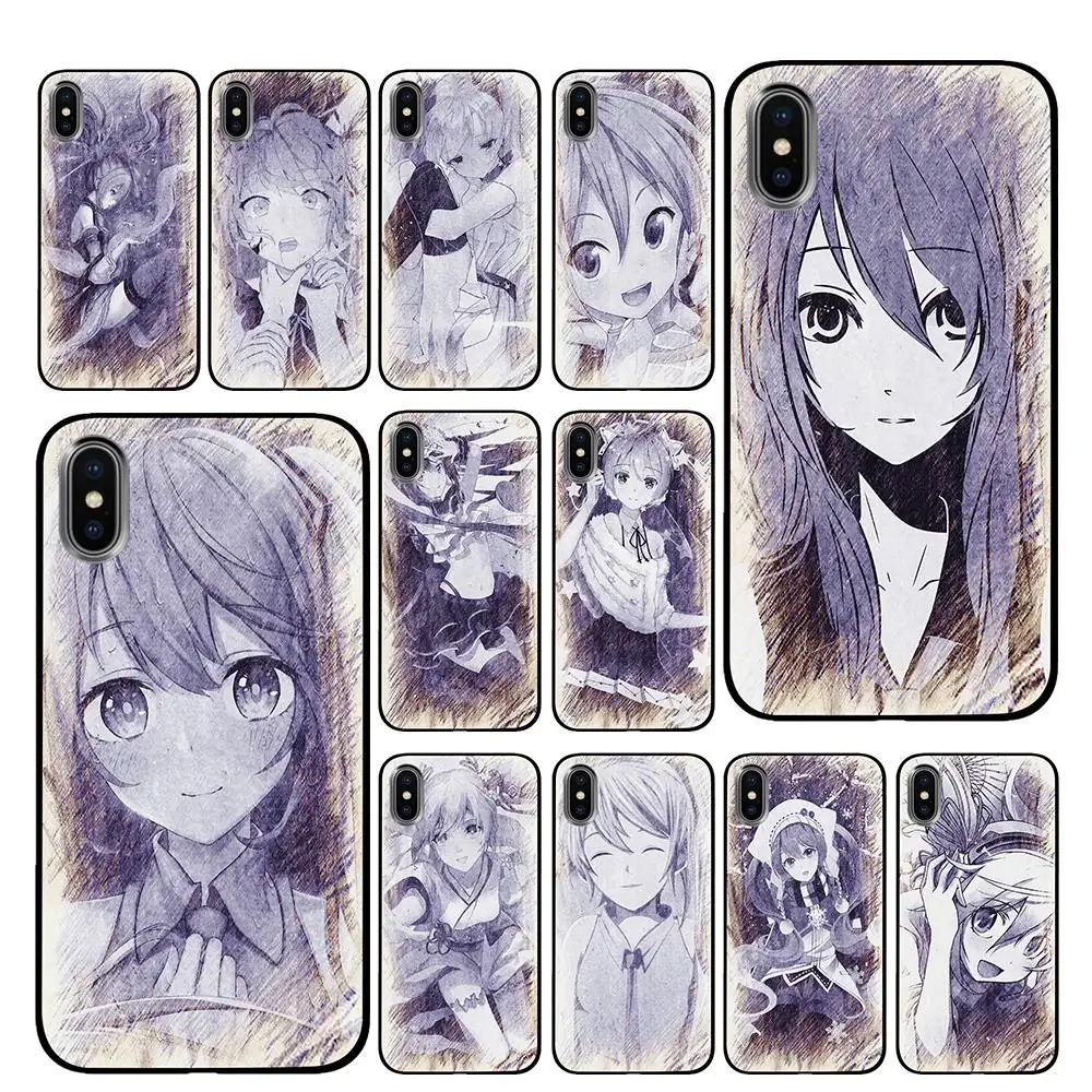 Hatsune Miku черный белый чехол ТПУ для iPhone 5 5S 6 6s 7 8 Plus X XS XR 11 Pro Max | Мобильные телефоны и