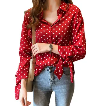 

New Autumn Blouse Women Long Sleeved Shirt Female Fashion Loose Blouse Office Lady clothing T8
