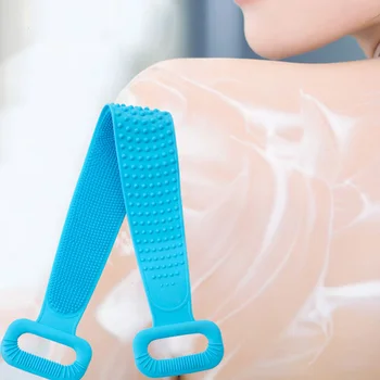 

Two Sided Function Body Massage 76/70CM Silicone Extended Scrubber Shower Brushes Bath Towels for Rubbing