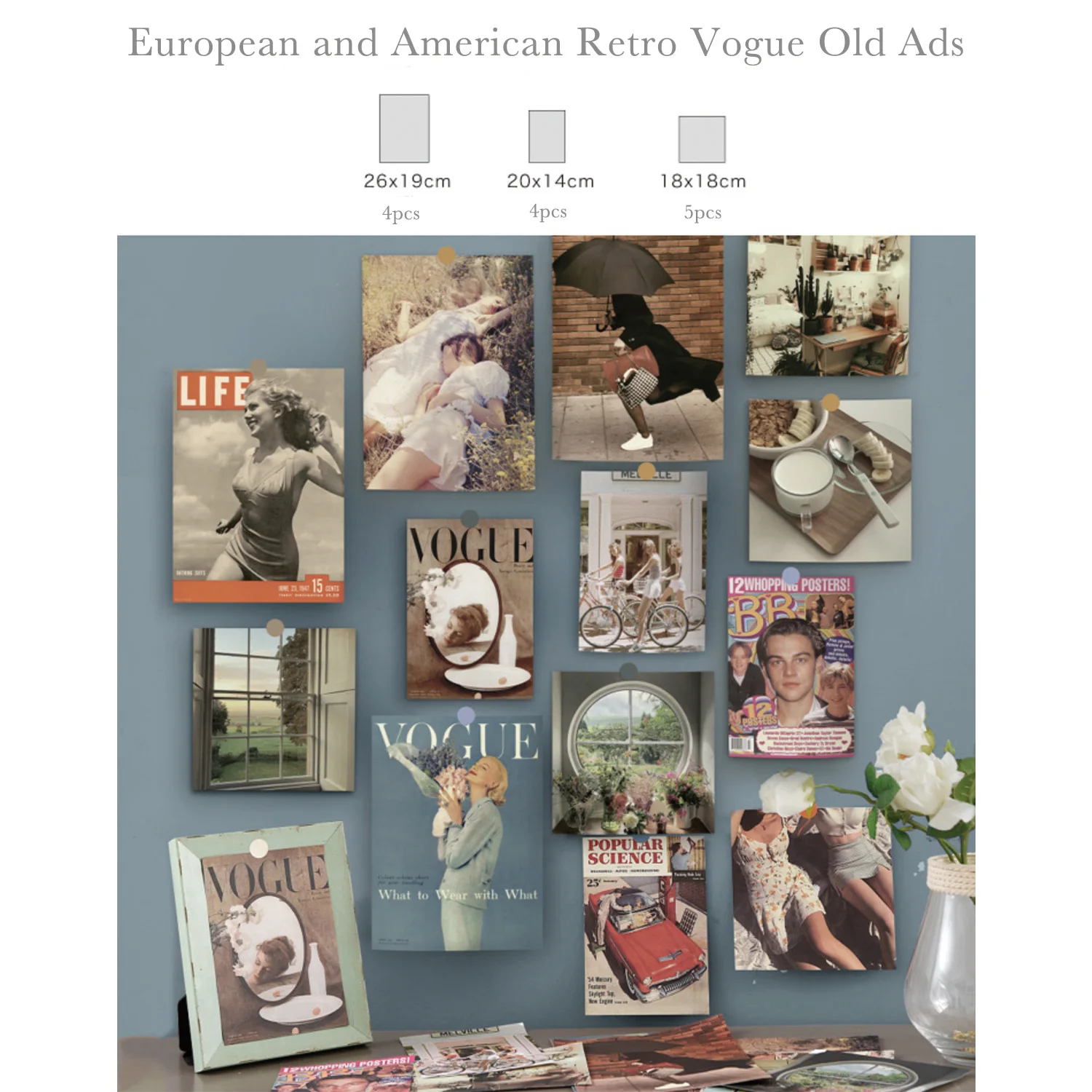 European and American Retro Old Ads Poster Vintage America Vogue Magazine Cover Posters Decorative Art Painting Home Decor Gift | Дом и сад