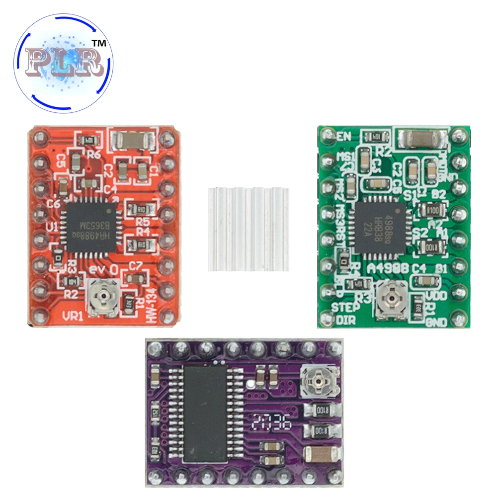 100 шт. Запчасти для 3D-принтера Reprap A4988 DRV8825 модуль шагового двигателя PLR с
