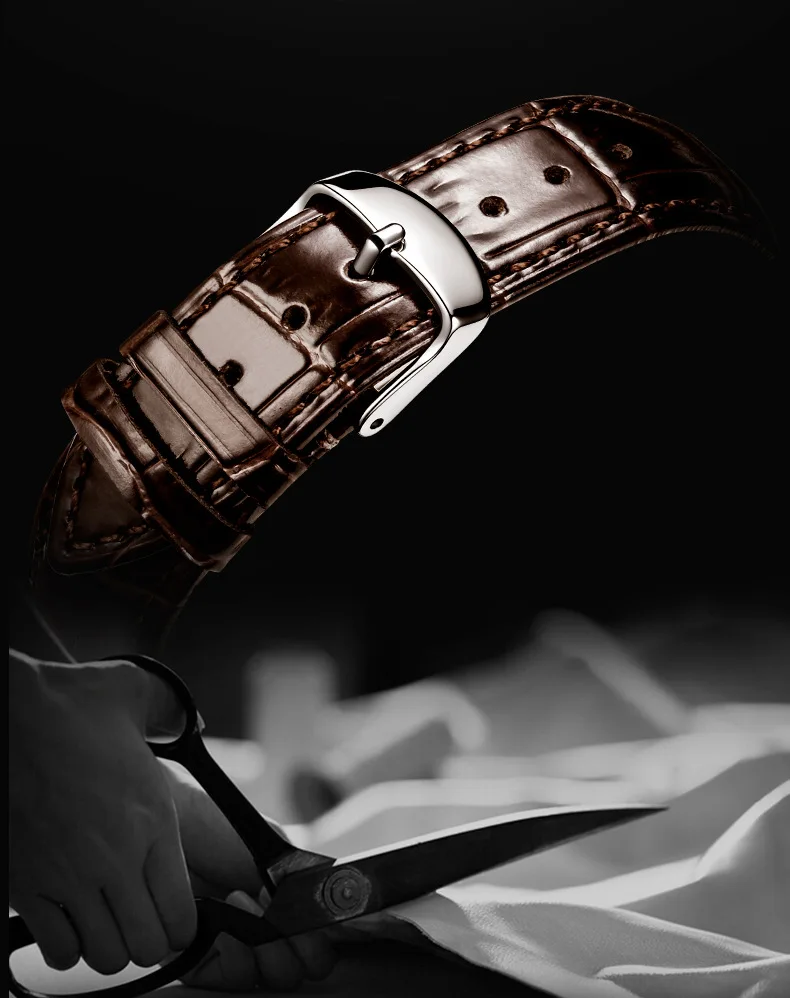 CAROTIF Top Brand Luxury watch hollow skeleton automatic mechanical Man watches fashion waterproof leather strap Wristwatch