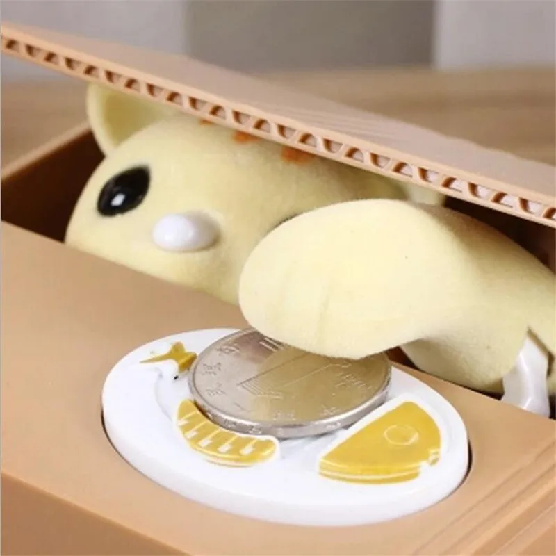 Panda Coin Box Kids Money Bank Automated Cat Thief Money Boxes Toy Gift for Children Coin Piggy Money Saving Box Home Decor Cute 3