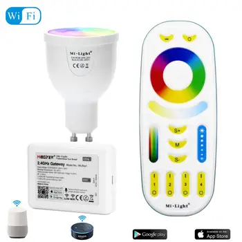 

Dimmable LED Lamp 5W GU10 LED Bulbs RGBW RGBWW Mi Light LED Spotlight AC 85V-265V 2.4G RF Remote Control Smart Bulb lighting