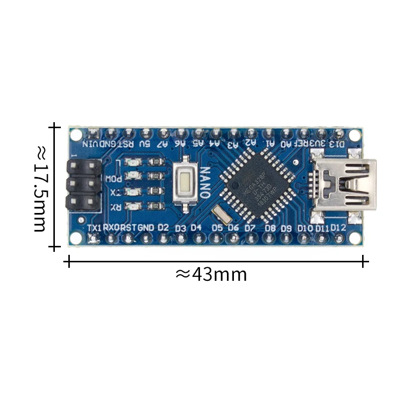 10 компл. = 10 шт нано 3,0+ 10 шт USB кабель ATmega328 Мини-USB плата CH340G для Arduino - Цвет: NANO