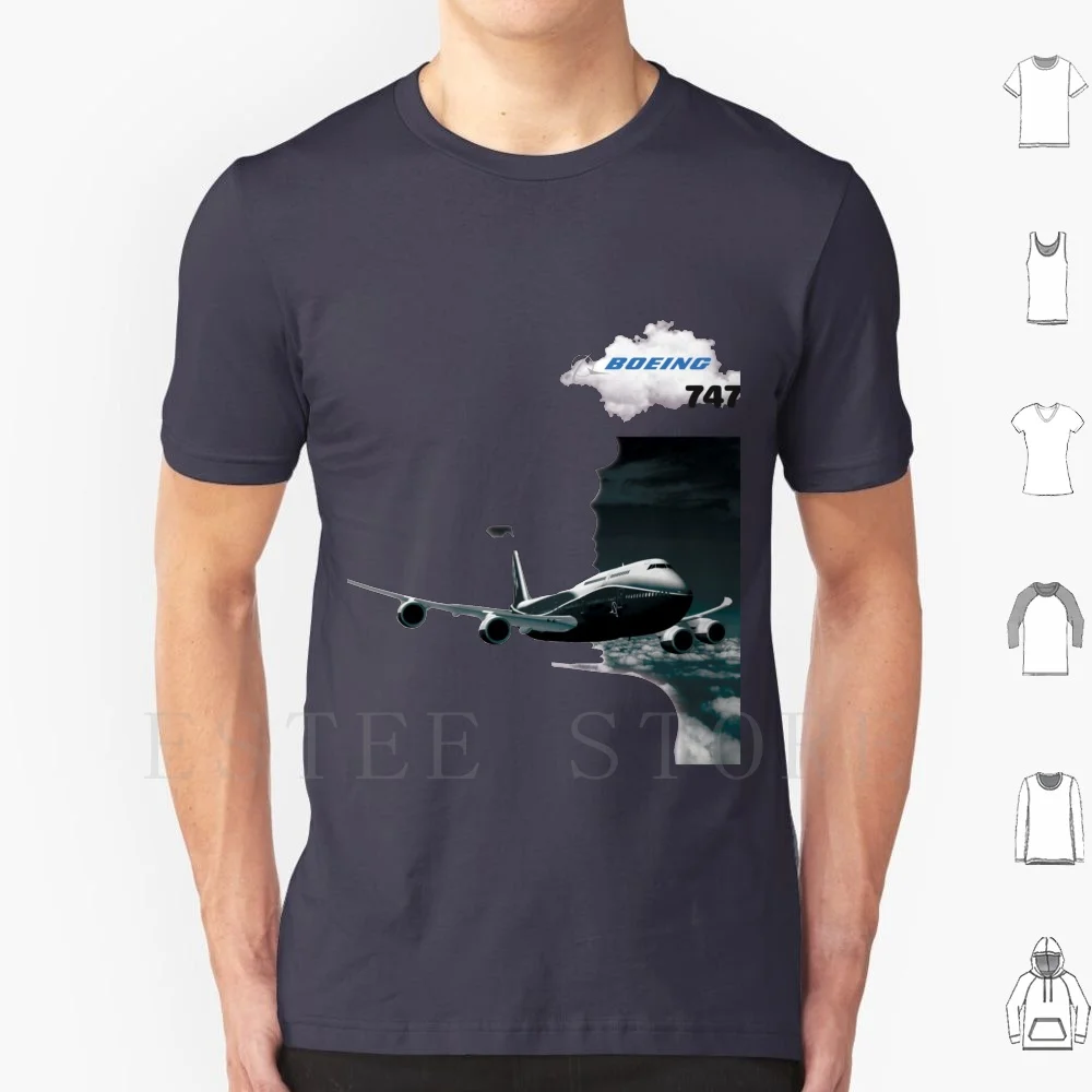 Boeing 747 E Logo Nel Cielo T Shirt Cotone Uomo Stampa Fai Da Te Boeing 747 Boeing Boeing Logo Aereo Spotter Aereo Spotting Boeing