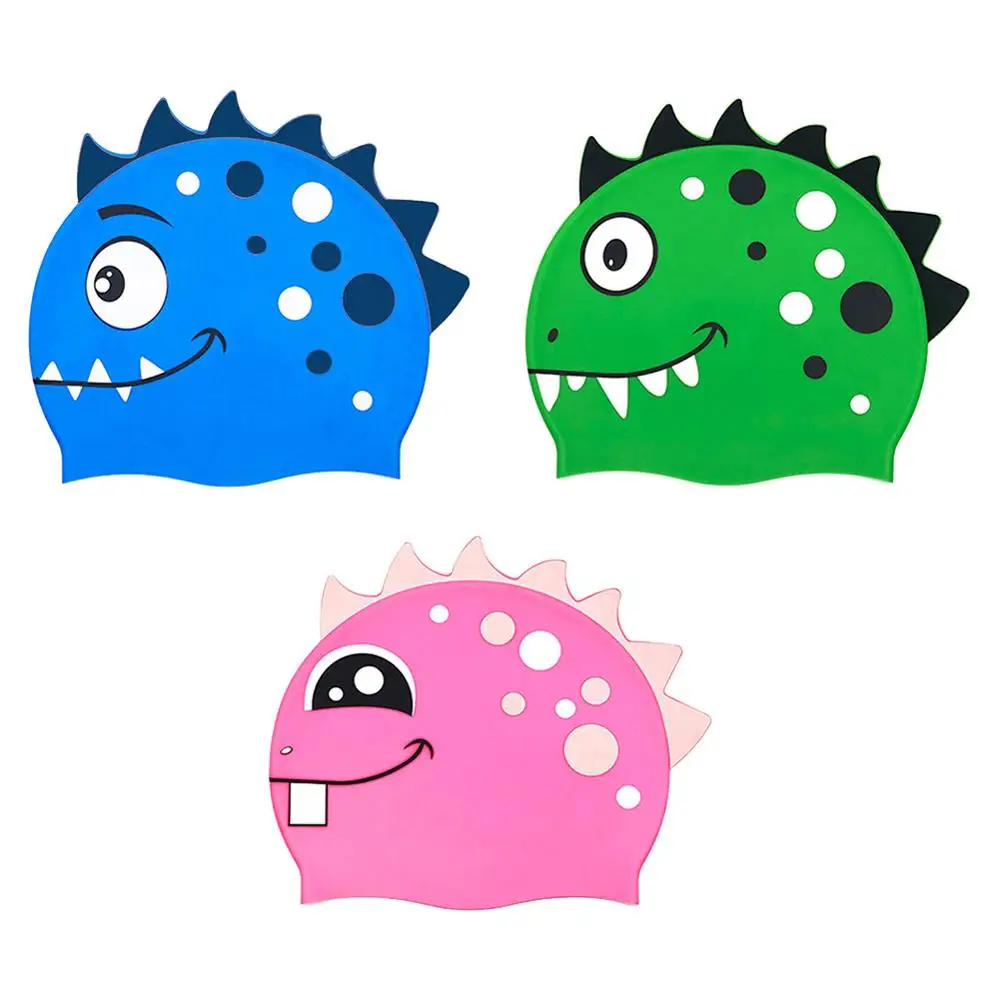 

Interesting Silicone Swimming Cap for Boys and Girls Children Swimming Cap Waterproof Bathing Cap
