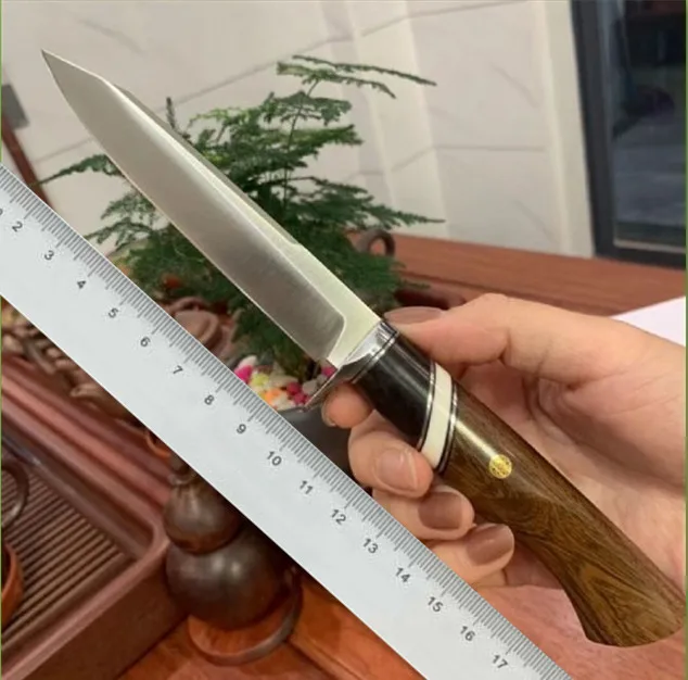 RU Летающий орел нож с прямым фиксированным лезвием M390/дамасское лезвие песочное