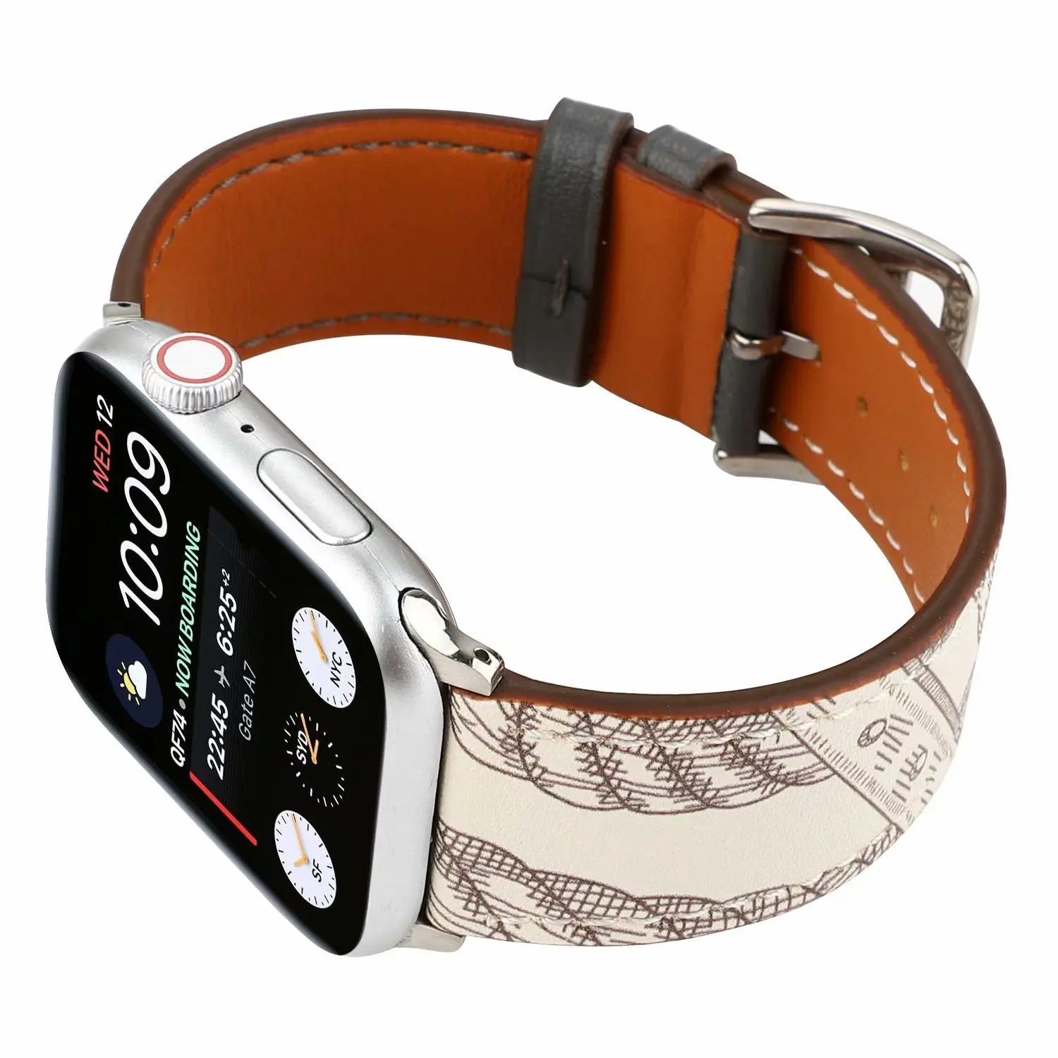 Улучшенная кожаная Петля для iwatch 5 4 3 2 1 40 мм 44 мм ремешок для Apple Watch 38 мм 42 мм