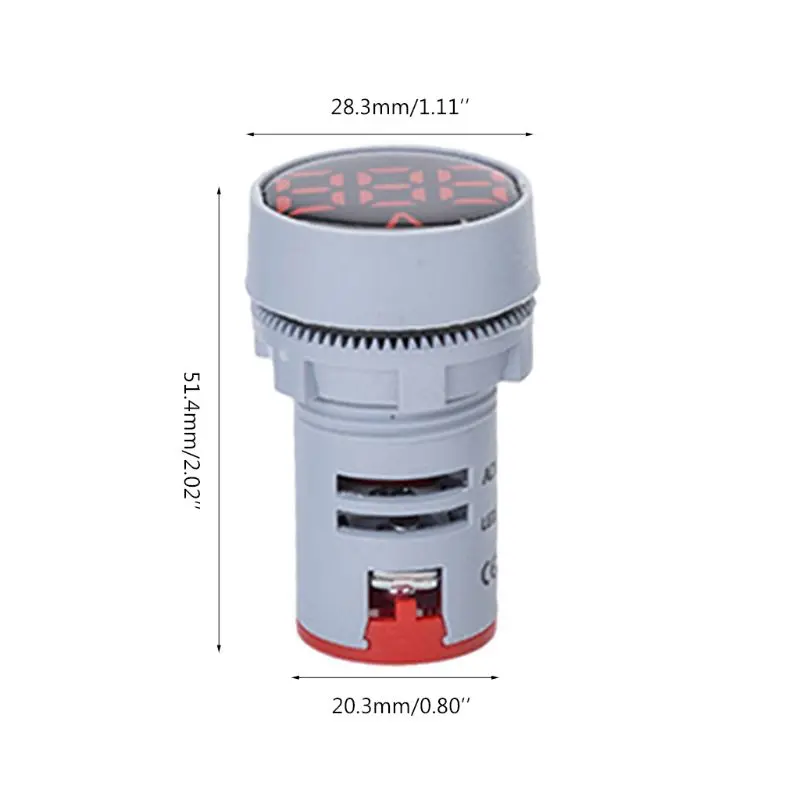 

AC 24-500V Voltmeter Voltage Gauge Indicator Light Lamp 22mm Round Volt Signal