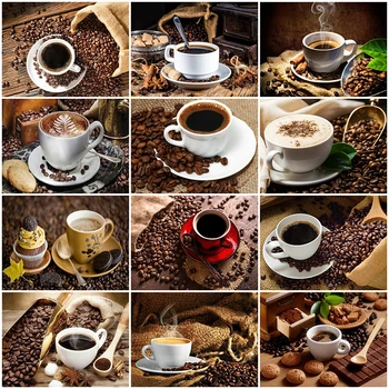 

Evershine Diamond Painting Coffee Full Square Round Diamond Embroidery Sale Landscape Rhinestone Pictures Home Decoration