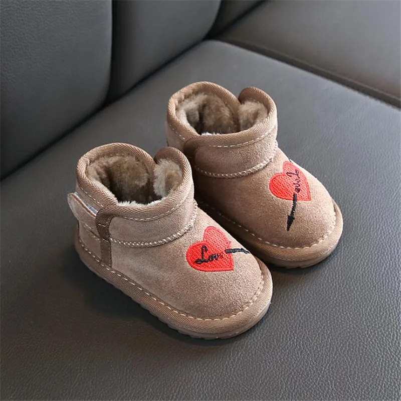 camel Weoneit/детские зимние ботинки; обувь для маленьких девочек и мальчиков; зимние ботинки; модная теплая обувь с плюшем внутри; детские ботинки для малыша - Цвет: camel