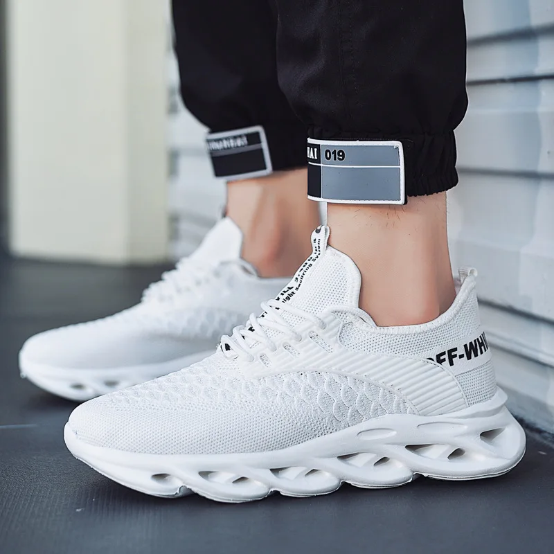 

2019 Autumn New Style MEN'S SHOES Korean-style chao fei Woven Athletic Shoes Lightweight Breathable Men Casual Running Shoes