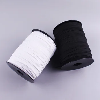

Elastische Bands Weiß und Schwarz 5 Meter 6/3mm Polyester Elastische Bands für Kleidung Garment Nähen Zubehör