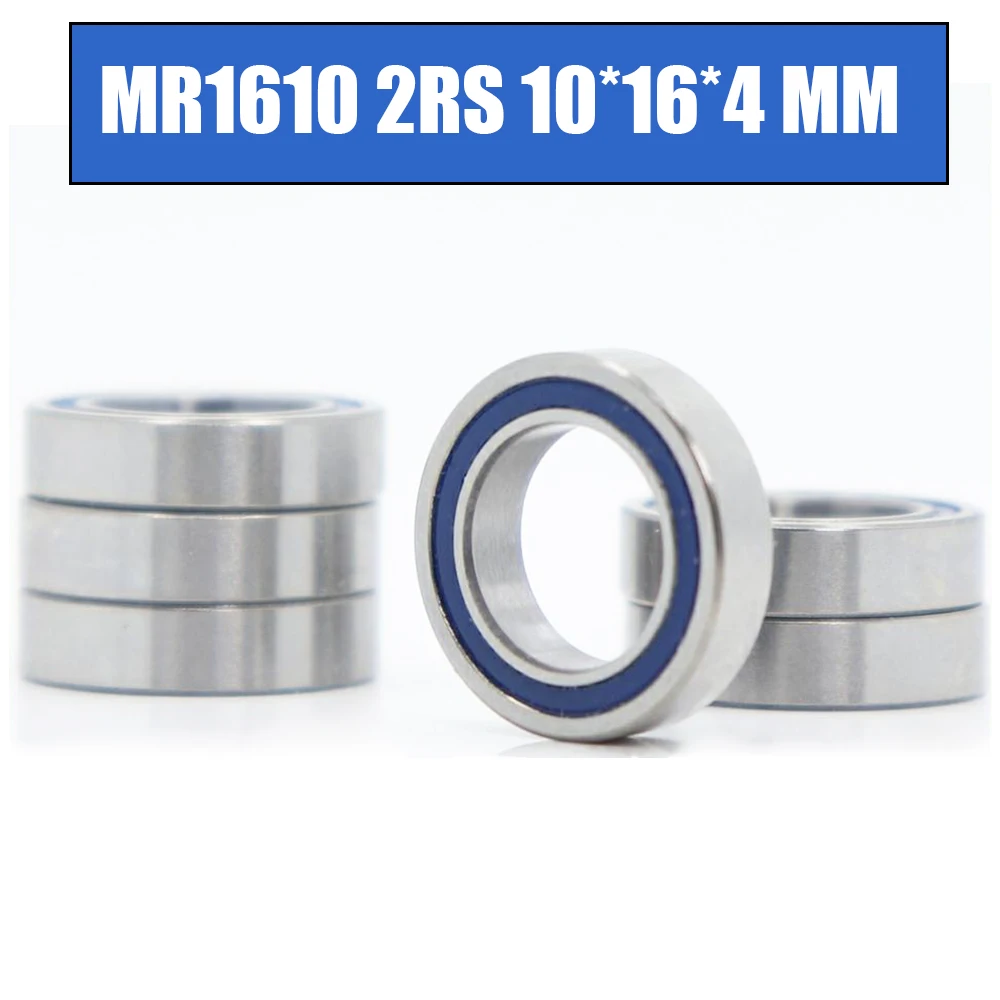 MR1610 2RS Подшипники синие герметичные 10x16x4 мм ABEC-3 MR1610RS шарикоподшипник 6700-16 части