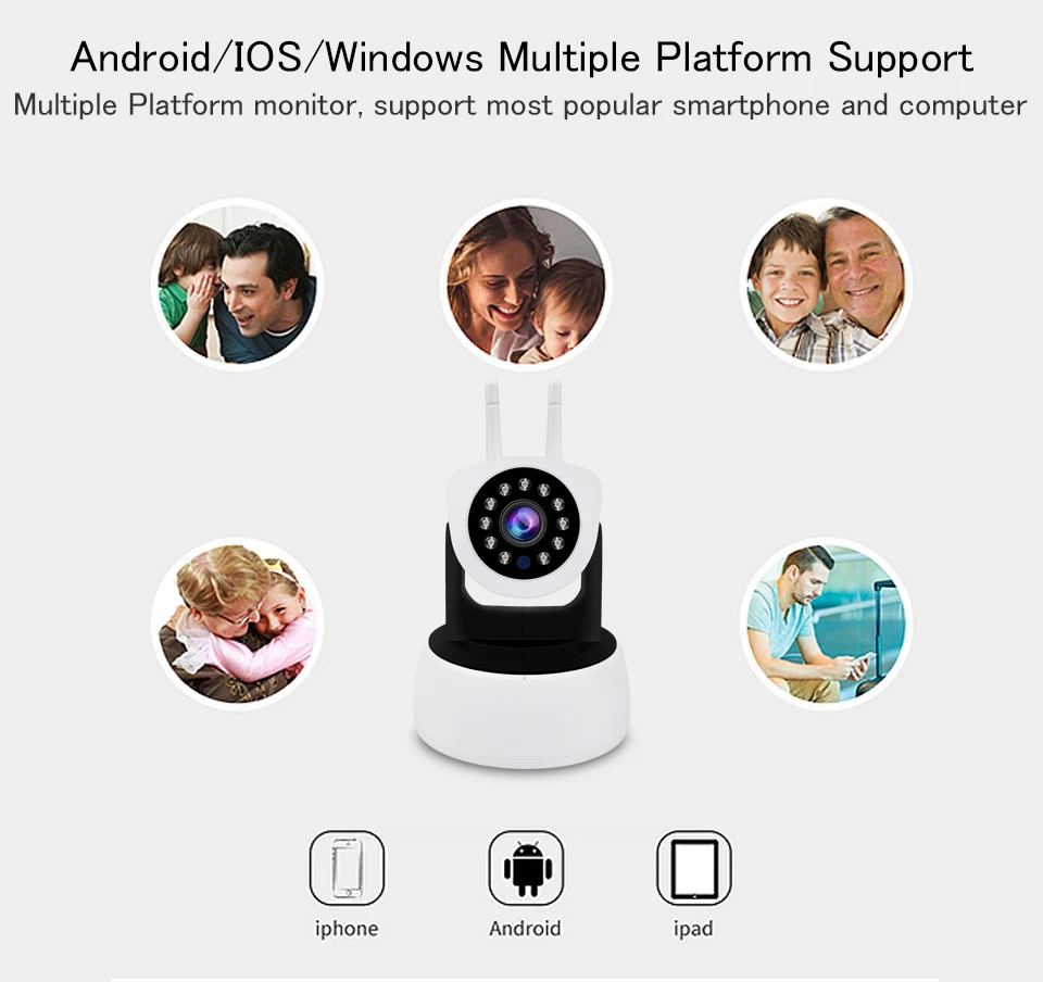 Домашняя ip-камера безопасности, Wifi, P2P, 720 P, CCTV камера, 1080 P, видеонаблюдение, мини-камера, HD беспроводной радионяня, IR, SD слот для карт