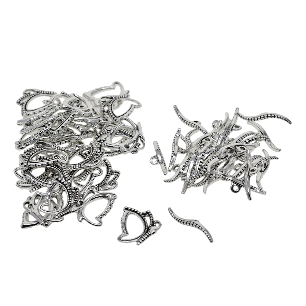 30 Sets Toggle Jewelry Clasps Necklace Toggle Clasp Antique Silver Toggle Clasps for Jewelry Making