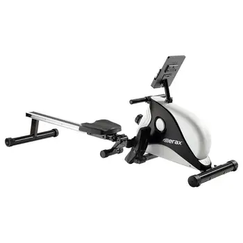 

Merax Magnetic Rowing Machine Folding Rudders, Magnetic Braking System, LCD Monitor and 8-level Adjustment