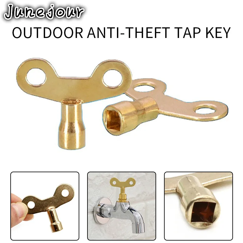 

20pcs Square Socket Brass Radiator Keys Plumbing Bleeding Key Solid Water Tap For Air Valve Plumbing Tool 6mm Hole core