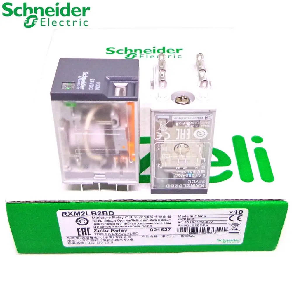 5 шт. реле Schneider RXM2LB2BD RXM2LB2P7 RXM2LB2B7 RXZE1M2C 2CO 5A 24VDC 24VAC 230VAC абсолютно и реле Schneider