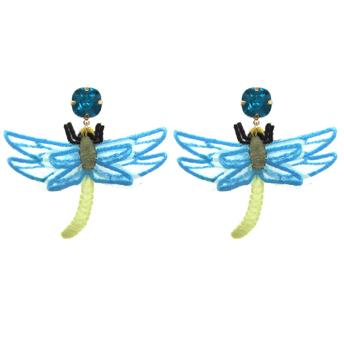 Серьги с большой стрекозой для женщин массивные кружевные серьги ювелирные