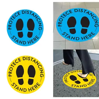 

Social Safety Distancing Floor Decals Safety Floor Sign Marker poster Maintain 6 Foot Distance Anti-Slip, Commercial Grade