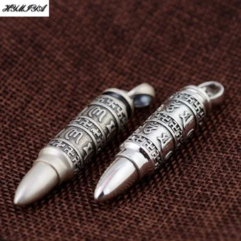 

Pure 990 Silver Buddhist Six-Word Mantra Bullet-shaped Pendant Sterling Silver