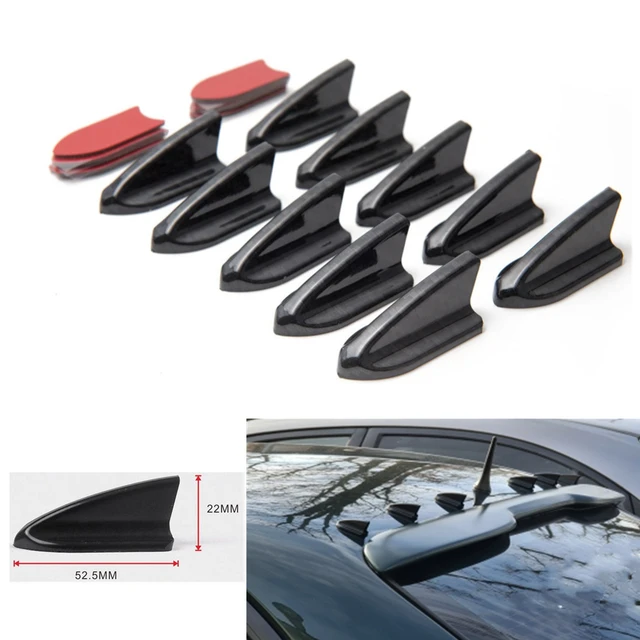 10 Stücke Schwarze Haifischflosse Stil Universal Auto Dachspoiler