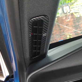 

For Ford Explorer U625 2020 2021 Accessories ABS Matte Carbon Front Upper Air Outlet Vent Cover Trim 2pcs