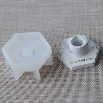 

Concrete Candlestick Epoxy Resin Molds Cement Candle Holder Silicone Mold Tools L4ME