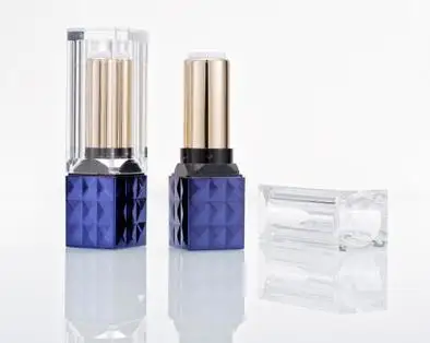 Dark Blue 10pcs30pcs50pcs White Suqare Empty Lip Balm Tube, Plastic Blue Lipstick Package,DIY Gold Lip Rouge Bottle,Pink Lip Makakeup Tool - Цвет: Dark Blue