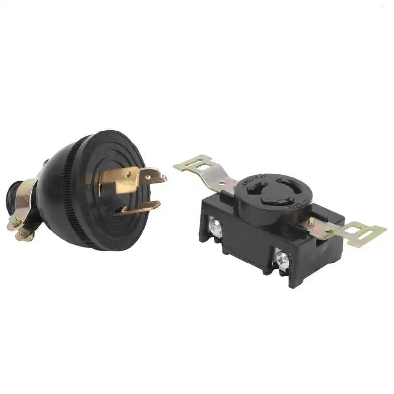 

Generator 3‑Hole Socket Plug Copper Plug Socket Copper Plastic for Gasoline Generator for Engineer