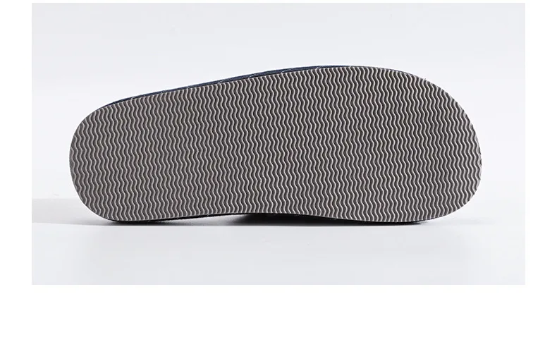 Xioami New men woman spring autumn classic striped home soft massage midsole open cotton slippers Keep warm flip flop