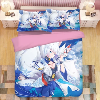 

3D Azur lane bedding sets cartoon duvet cover sets single double queen king anime bedclothes 3pcs luxury girls quilt cover sets