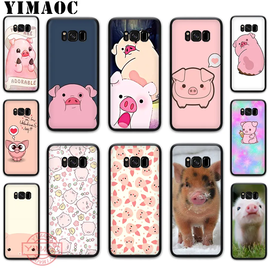YIMAOC Funny cute lovely pig Soft Case for Samsung S20 Ultra S10 S9 S8 S6 S7 Edge Note 8 9 10 Lite Plus | Мобильные телефоны и