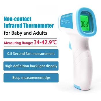 

Multi Purpose Digital Thermometer Gun LCD Non-Contact Infrared Thermometer for Baby and Adults Temperature Measurement