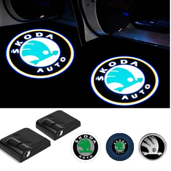 

Car Door Welcome Light Projector for Skoda Octavia 2 A7 Tour RS Fabia Rapid Kodiaq Superb Auto Led Projection Lamp Accessories