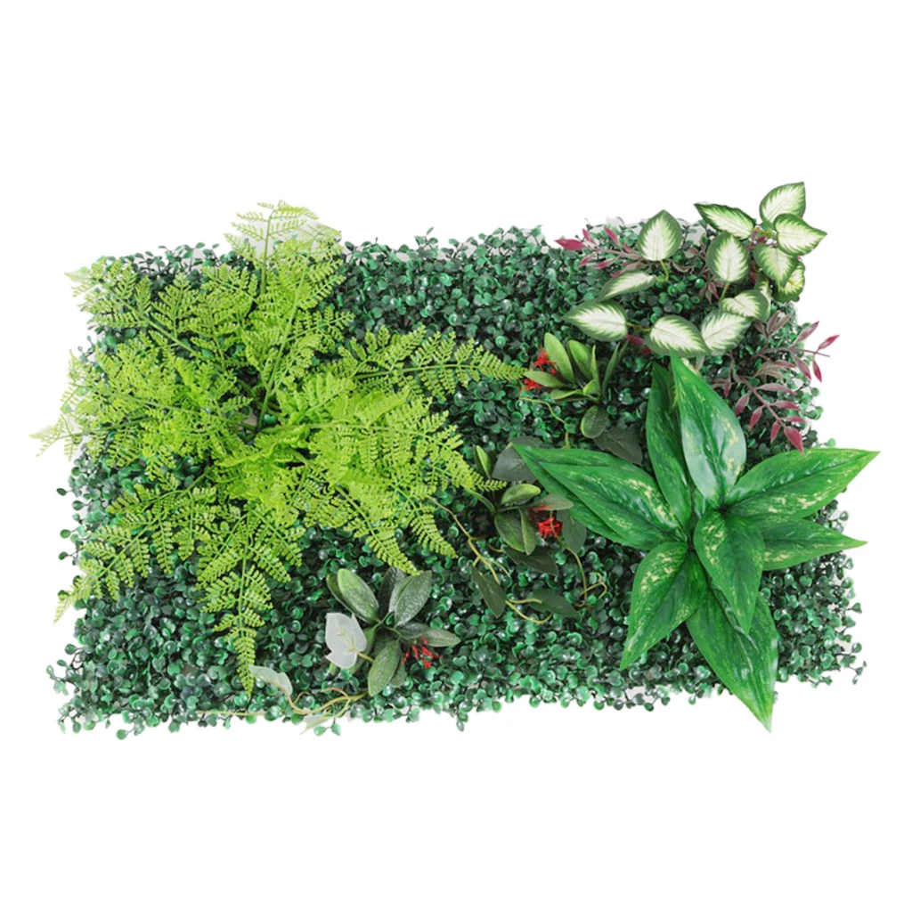 60x40cm Hedge Indoor Outdoor Plants Flower Turf Lawn Topiary Greenery Wall Panels Wedding Garden Background Decor,60x40cm