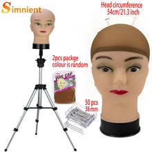 

Mannequin Head With T-pin Wig Cap Tripod For Women Making Wig Hat Glasses Mask Display Cosmetology Manikin Head Makeup Practice