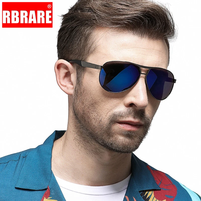 

RBRARE Classic Polarized Metal Sunglasses Men Vintage Alloy Frame Sun Glasses For Men Travel Driving Lunette De Soleil Femme